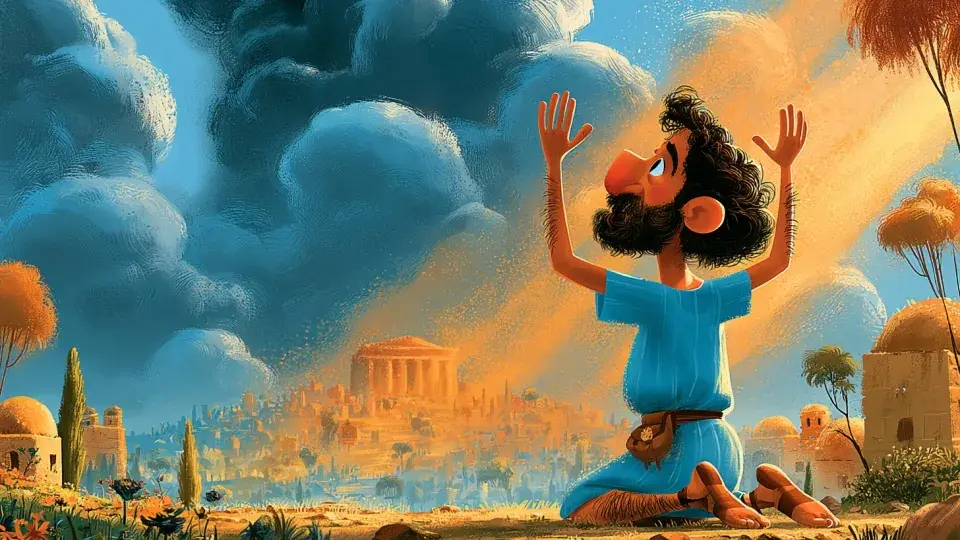 Ilustración del Salmo 28: Un Clamor de Ayuda