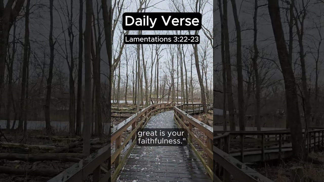 Lamentations 3:22-23 The steadfast love of the LORD never ceases